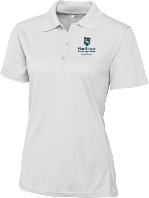 NE College of Health C&B Womens Clique Ice Pique Polo Northeast College Massage Therapy Stacked - ONLINE ONLY