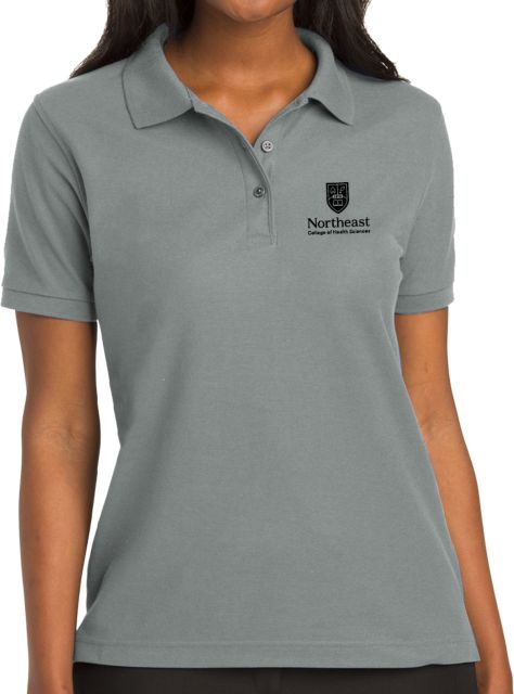 NE College of Health Womens Silk Touch Cool Pique Polo Northeast College Stacked - ONLINE ONLY