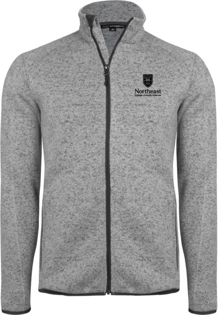 NE College of Health Heather Sweater Fleece Jacket Northeast College Stacked - ONLINE ONLY