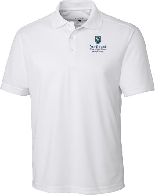NE College of Health C&B Clique Ice Pique Polo Northeast College Massage Therapy Stacked - ONLINE ONLY