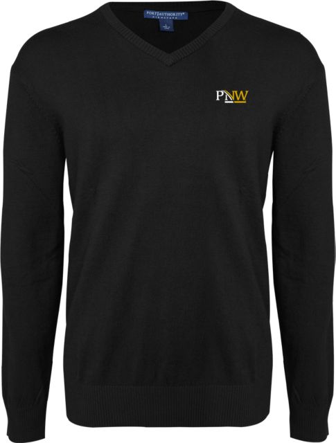 Purdue Northwest VNeck Sweater PNW Institutional Mark - ONLINE ONLY