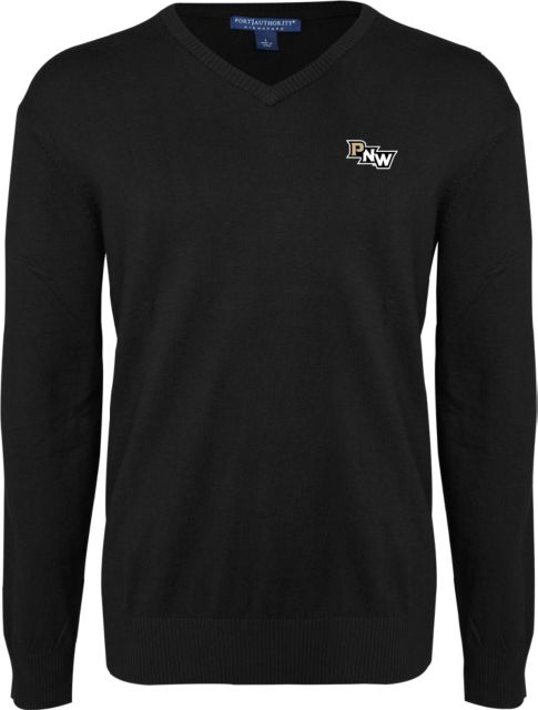 Purdue Northwest VNeck Sweater PNW Stacked Diagonal - ONLINE ONLY