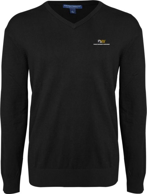 Purdue Northwest VNeck Sweater PNW Institutional Stacked Mark - ONLINE ONLY