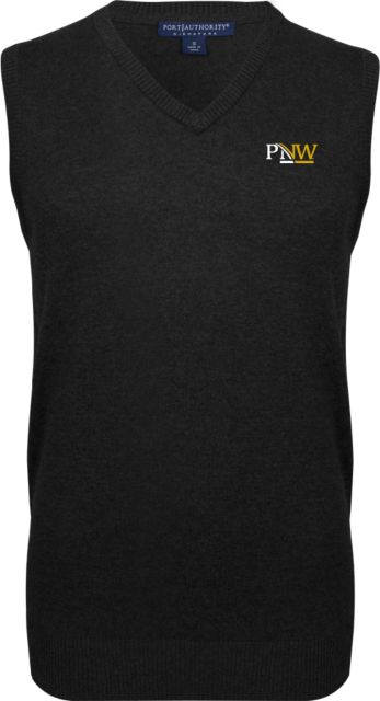 Purdue Northwest VNeck Sweater Vest PNW Institutional Mark - ONLINE ONLY