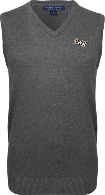 Purdue Northwest VNeck Sweater Vest PNW Stacked Diagonal - ONLINE ONLY