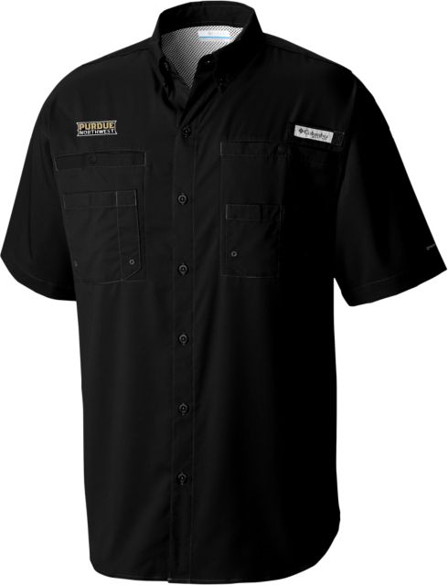 Purdue Northwest Columbia Tamiami Performance Short Sleeve Shirt Athletic Wordmark - ONLINE ONLY