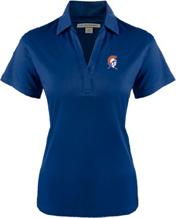 Virginia State Womens Performance Fine Jacquard Polo Trojan Head - ONLINE ONLY