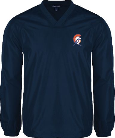 Virginia State V Neck Raglan Windshirt Trojan Head - ONLINE ONLY