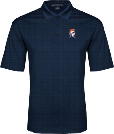 Virginia State Performance Fine Jacquard Polo Trojan Head - ONLINE ONLY