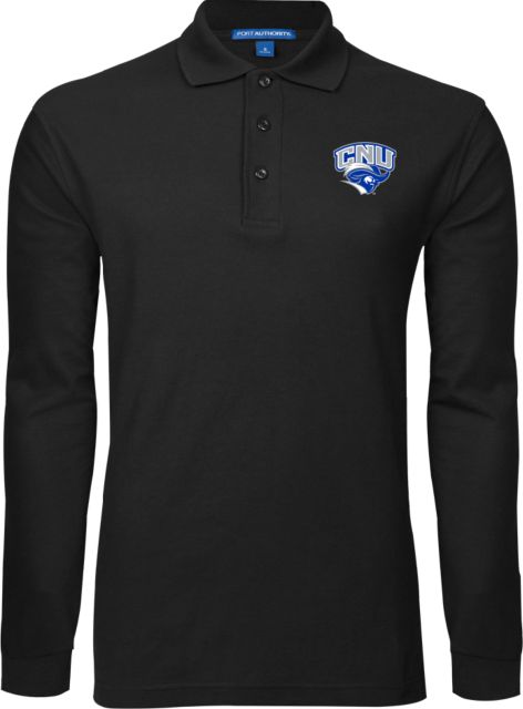 Christopher Newport Long Sleeve Polo Official Logo - ONLINE ONLY