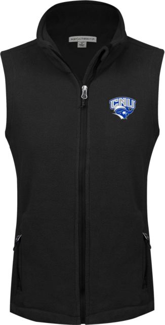 Christopher Newport Ladies Fleece Full Zip Vest Official Logo - ONLINE ONLY