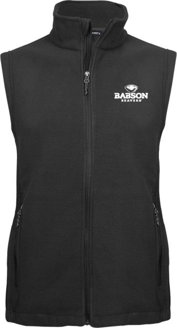 Babson Fleece Full Zip Vest Primary Mark - ONLINE ONLY