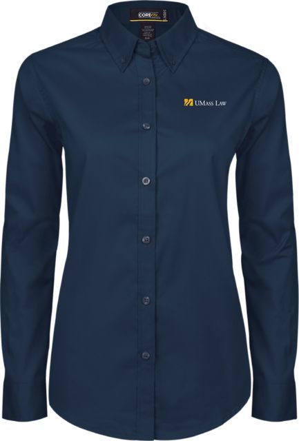 UMass Dartmouth Ladies Twill Long Sleeve Button Down UMass Dartmouth UMass Law - ONLINE ONLY