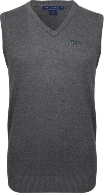 UMass Dartmouth VNeck Sweater Vest Charcoal UMass Dartmouth UMass Law - ONLINE ONLY
