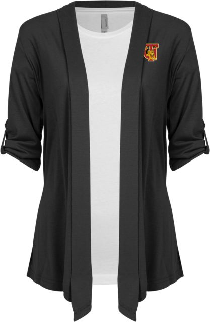 Tuskegee Ladies Drape Front Cardigan TU Warrior Symbol - ONLINE ONLY