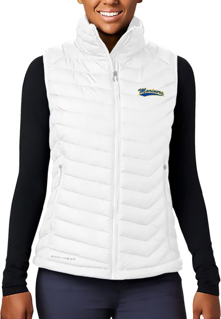 Maine Maritime Columbia Powder Lite Womens Vest Mariners Athletic Mark- ONLINE ONLY