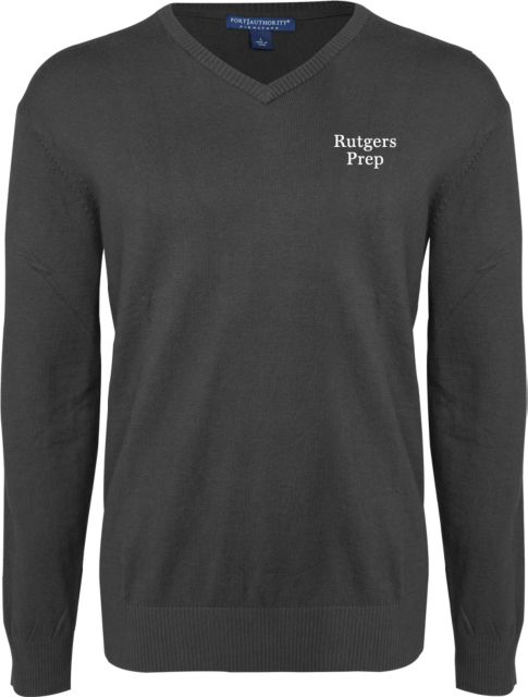 Rutgers Prep Heather VNeck Sweater Rutgers Prep Stacked - ONLINE ONLY