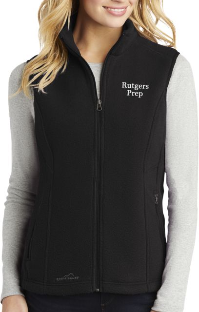 Rutgers Prep Eddie Bauer Womens Fleece Vest Rutgers Prep Stacked - ONLINE ONLY