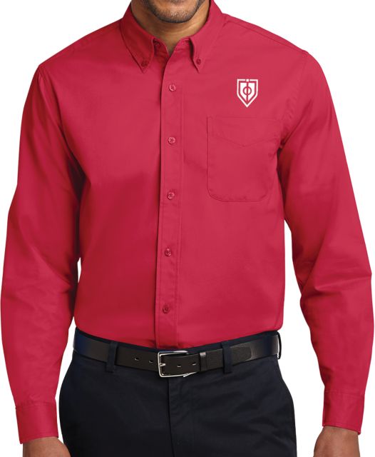 Capitol Technology Twill Button Down Long Sleeve Red Shield - ONLINE ONLY