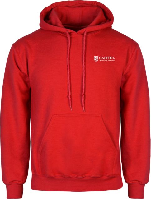 Capitol Technology Red Fleece Hoodie Primary Mark - ONLINE ONLY