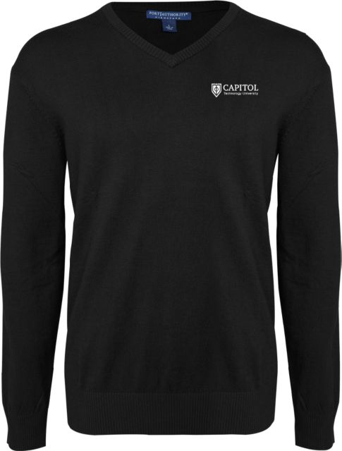 Capitol Technology VNeck Sweater Black Primary Mark - ONLINE ONLY