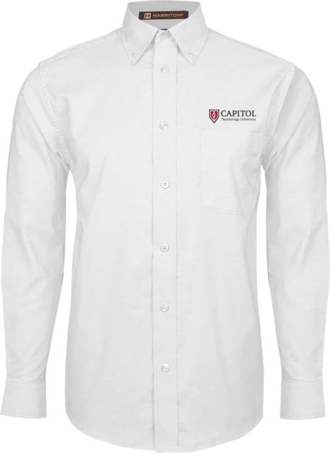 Capitol Technology Oxford Long Sleeve Shirt White Primary Mark - ONLINE ONLY