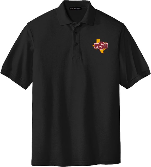 Midwestern State Extended Silk Touch Polo MSU Logo - ONLINE ONLY
