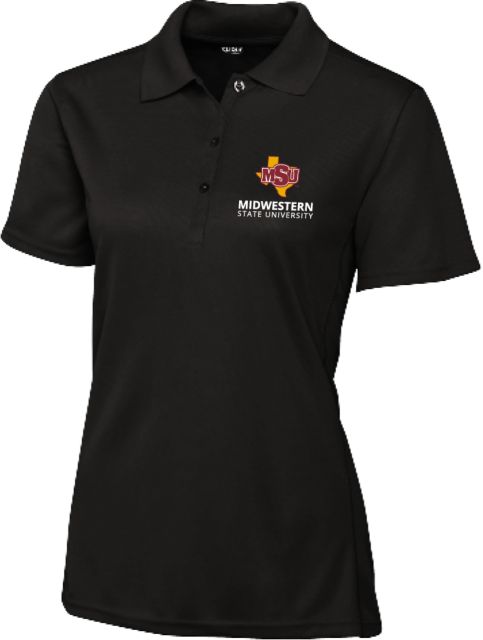 Midwestern State C&B Womens Clique Ice Pique Polo MSU Institutional Stacked - ONLINE ONLY
