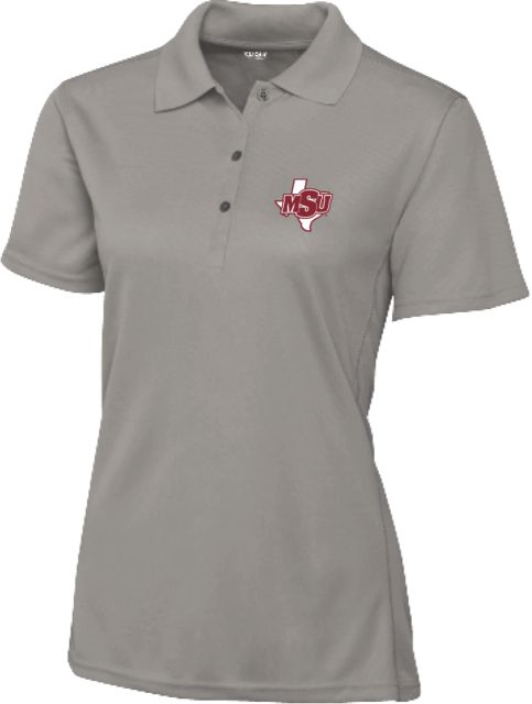 Midwestern State C&B Womens Clique Ice Pique Polo MSU Logo - ONLINE ONLY
