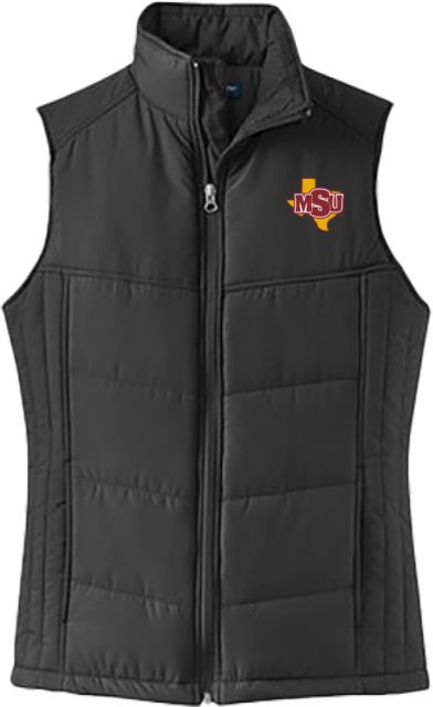 Midwestern State Womens Puffer Vest MSU Logo - ONLINE ONLY