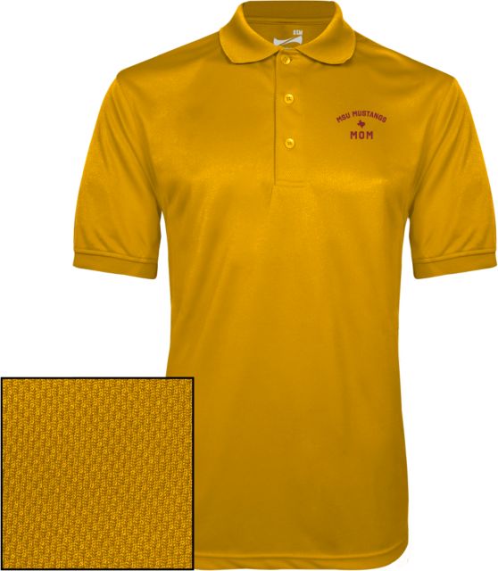 Midwestern State Dry Mesh Polo Mom - MSU Mustangs Arched - ONLINE ONLY