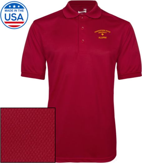 Midwestern State Dry Mesh Polo Alumni - MSU Mustangs Arched - ONLINE ONLY