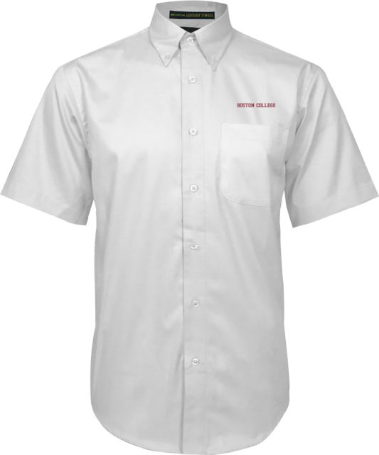 Boston College Twill Button Down Short Sleeve Boston College - ONLINE ONLY