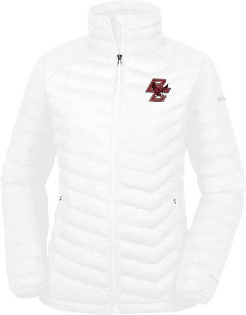 Boston College Columbia Powder Lite Womens Jacket Primary Mark - ONLINE ONLY