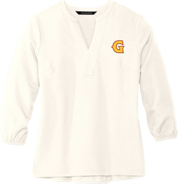 Glendale CC Mercer + Mettle Womens Ivory 3/4 Sleeve Crepe Blouse Glendale G - ONLINE ONLY