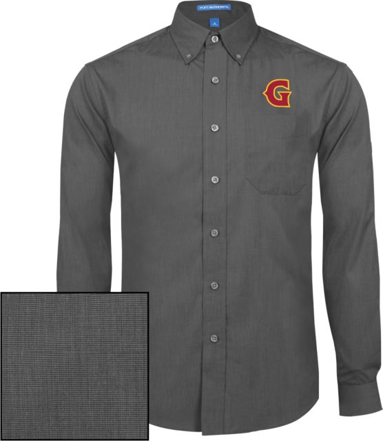 Glendale CC Dark Poplin Crosshatch Long Sleeve Button Down Glendale G - ONLINE ONLY
