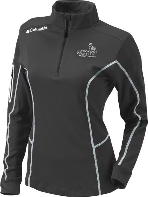 Hudson CC Columbia Womens Omni Wick Shotgun 1/4 Zip Hudson County Community College Primary Mark - ONLINE ONLY