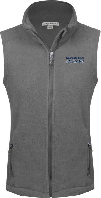 Nashville State Womens Fleece Full Zip Vest Nashville State CC Falcons - ONLINE ONLY
