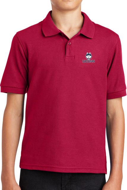 UConn Youth Silk Touch Polo University of Connecticut