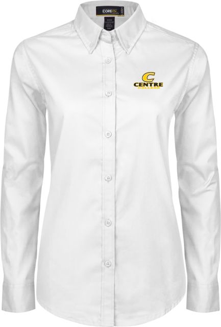 Centre Womens Twill Button Down Long Sleeve  C Centre College - ONLINE ONLY