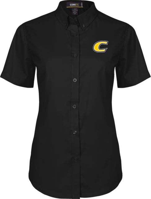 Centre Womens Twill Button Up Short Sleeve C Primary Mark - ONLINE ONLY