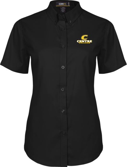 Centre Womens Twill Button Up Short Sleeve C Centre College - ONLINE ONLY