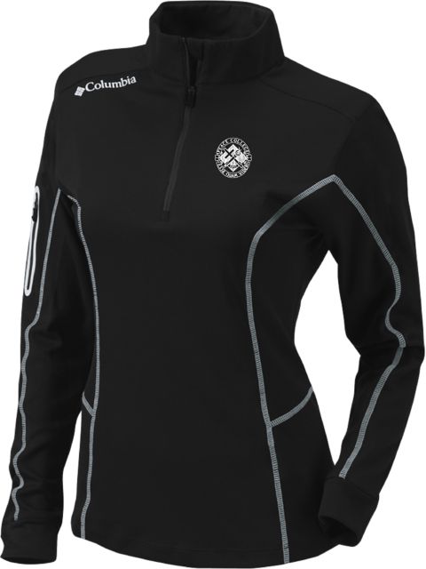 William Peace Columbia Womens Omni Wick Shotgun 1/4 Zip Peace College Emblem - ONLINE ONLY
