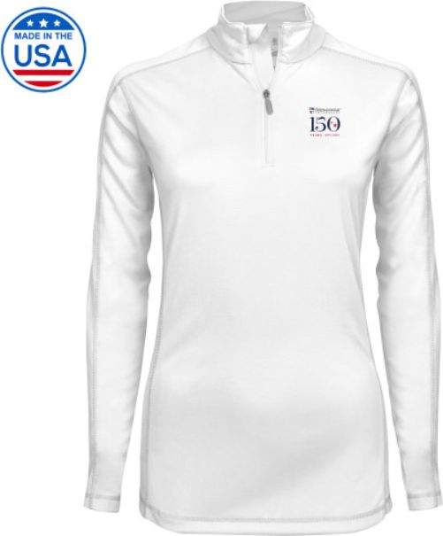 Shenandoah Syntrel Womens Interlock 1/4 Zip Shenandoah - 150 years - ONLINE ONLY