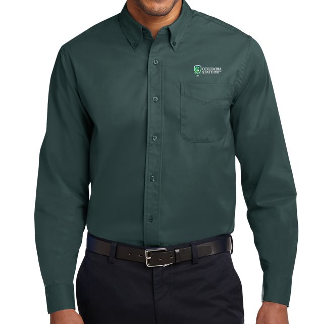 Columbia State CC Twill Button Down Long Sleeve Columbia State Community College - ONLINE ONLY