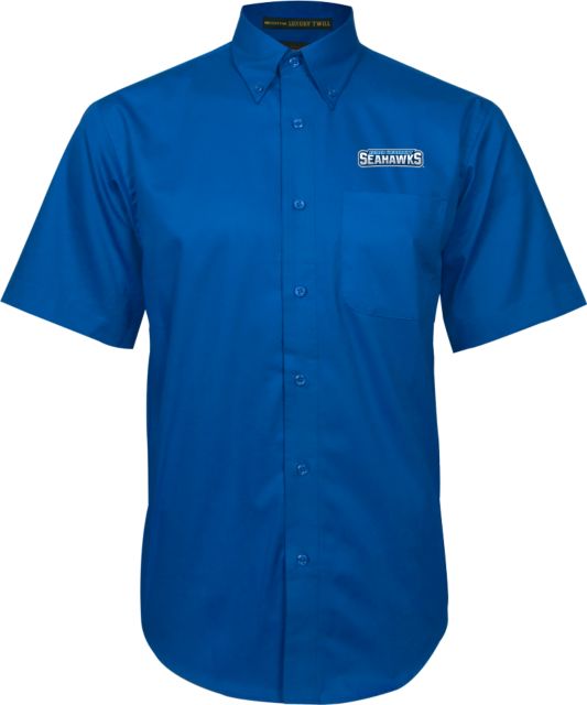 Keiser Twill Button Down Short Sleeve K U Seahawks - ONLINE ONLY