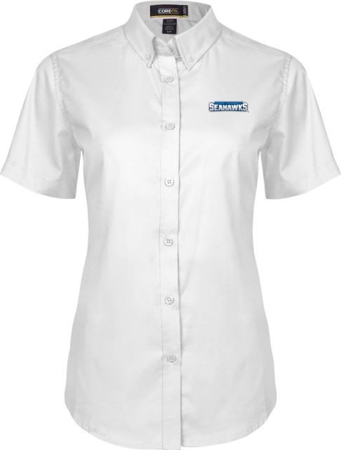 Keiser Womens Twill Button Up Short Sleeve K U Seahawks - ONLINE ONLY