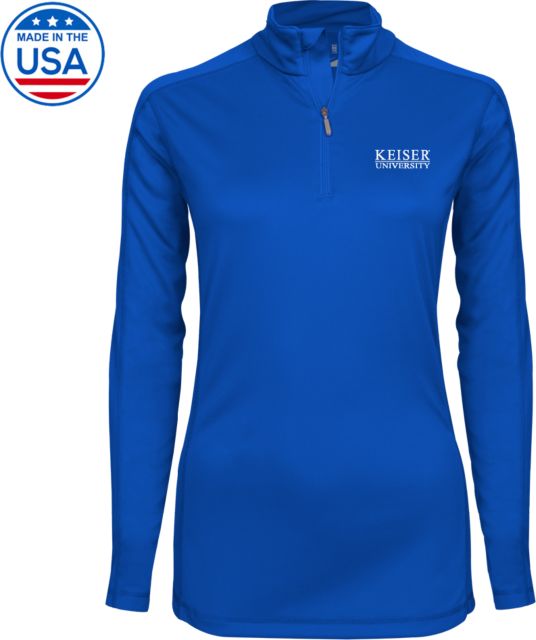 Keiser Syntrel Womens Interlock 1/4 Zip Keiser University Stacked - ONLINE ONLY