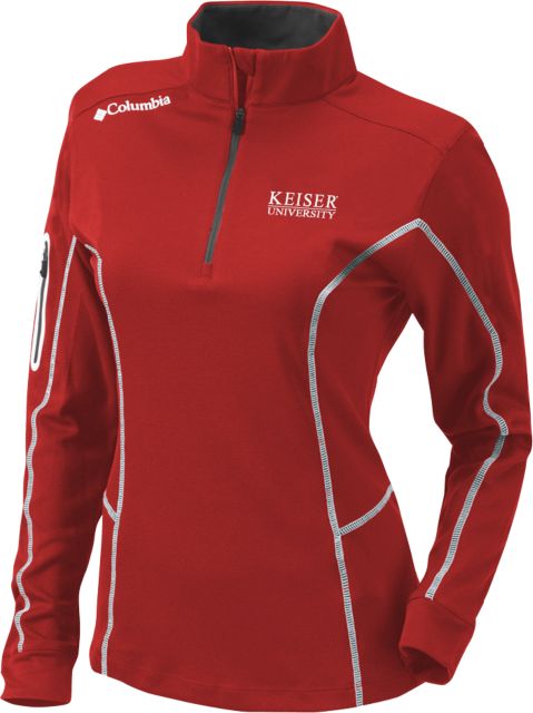Keiser Columbia Womens Omni Wick Shotgun 1/4 Zip Keiser University Stacked - ONLINE ONLY