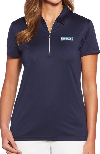 Keiser Callaway Womens Tulip Sleeve Zip Polo K U Seahawks - ONLINE ONLY